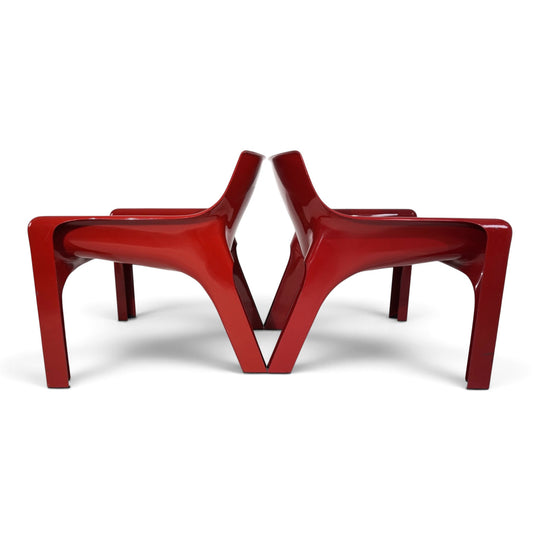 Vico Magistretti Vicario 2er Set Lounge Sessel für Artemide, 1970
