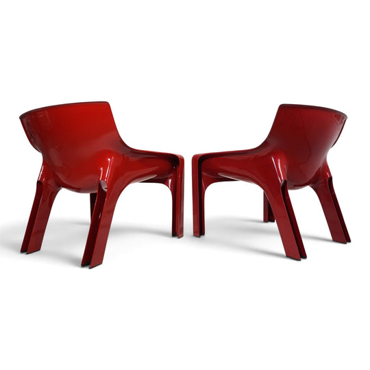 Vico Magistretti Vicario 2er Set Lounge Sessel für Artemide, 1970