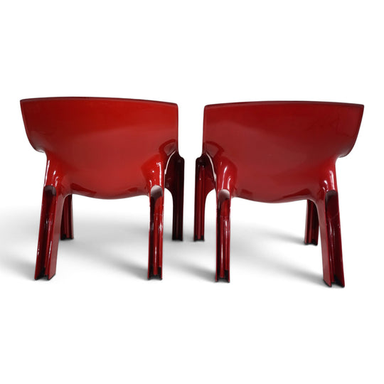 Vico Magistretti Vicario 2er Set Lounge Sessel für Artemide, 1970