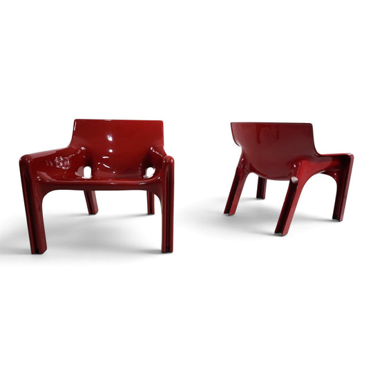 Vico Magistretti Vicario 2er Set Lounge Sessel für Artemide, 1970