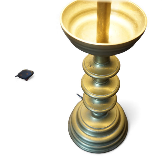 Art Nouveau Messing Empire Tischlampe, 1910