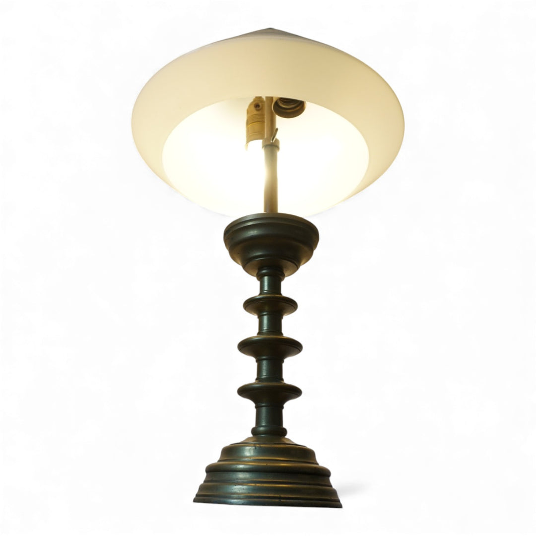 Art Nouveau Messing Empire Tischlampe, 1910