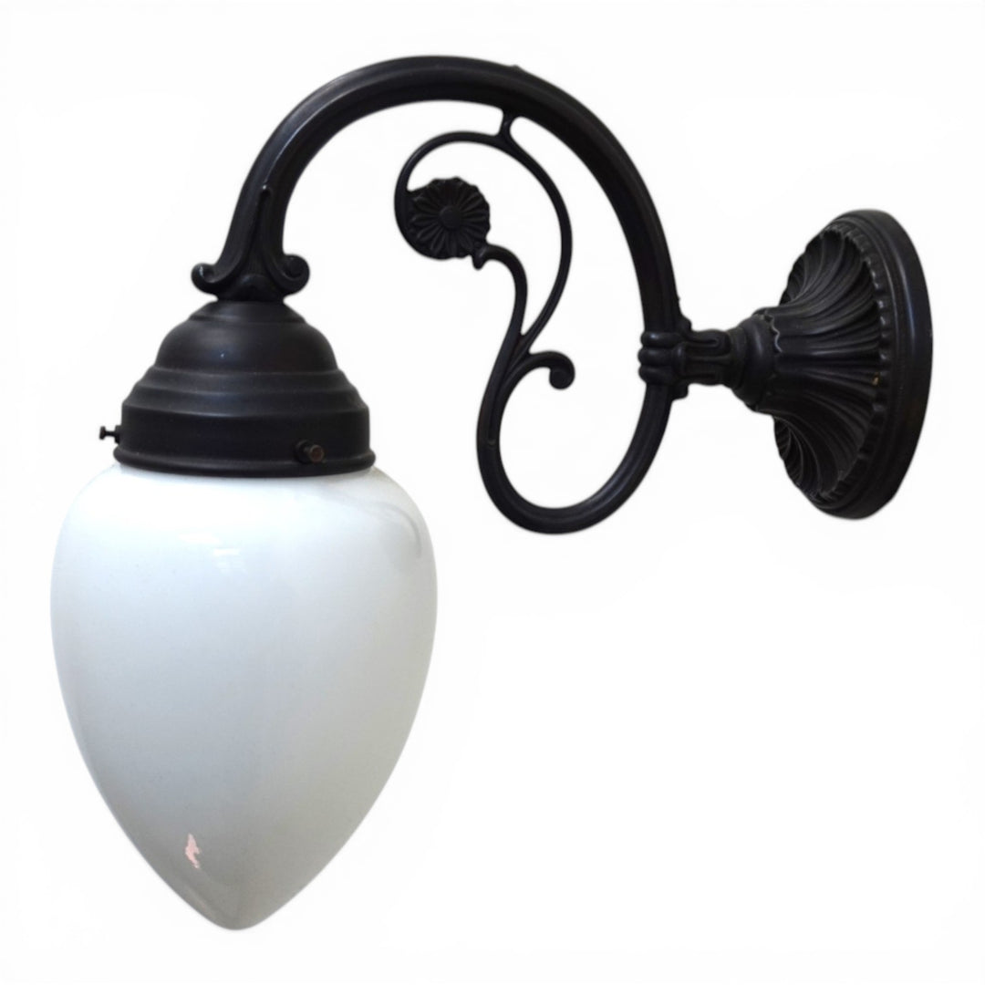 2er Set Art Nouveau Messing Wandlampen