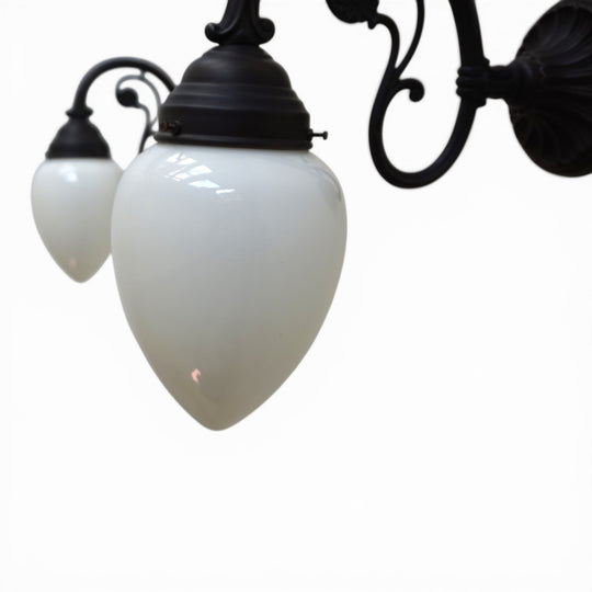 2er Set Art Nouveau Messing Wandlampen