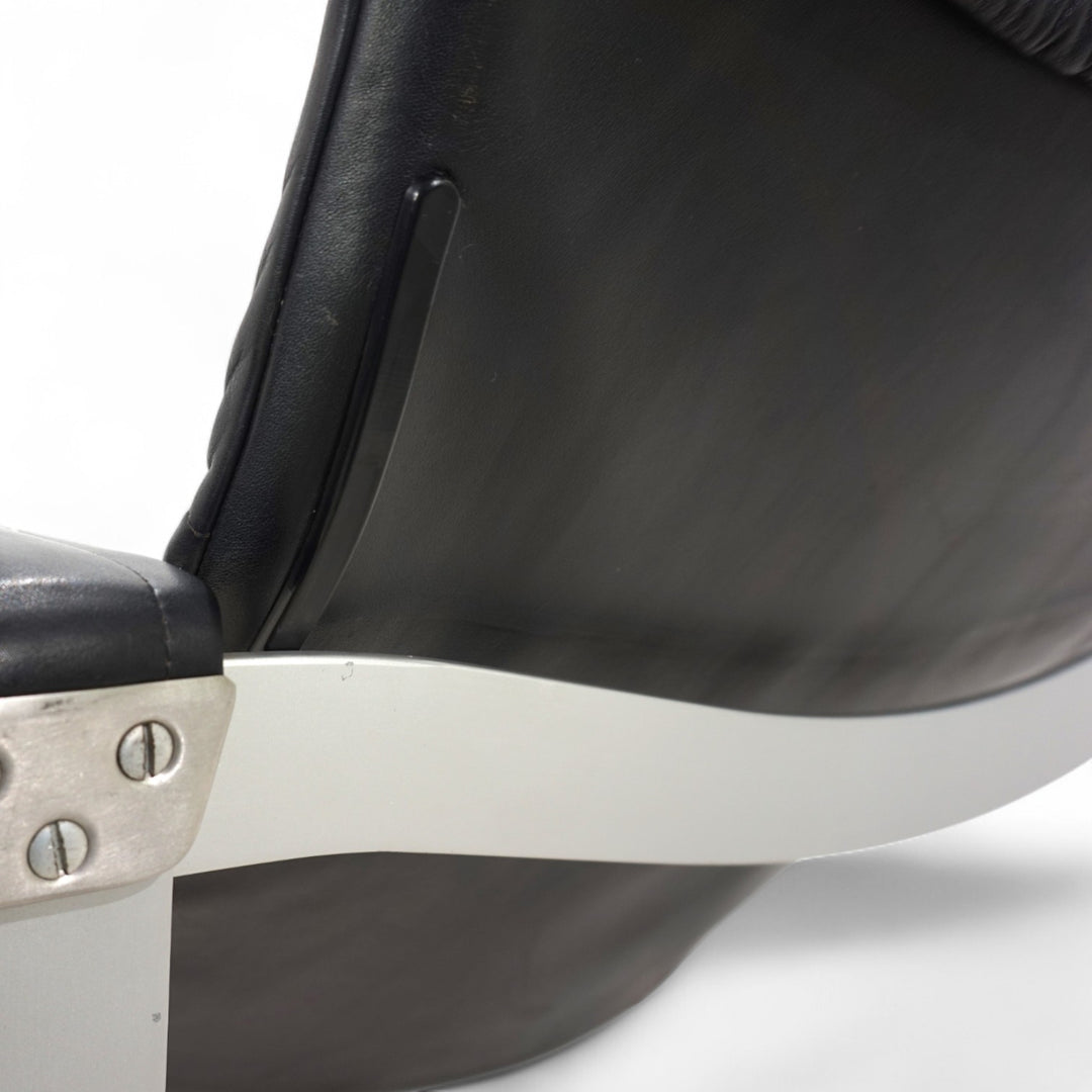 Asko Pulkka Leder Loungesessel von Ilmari Lappalainen, 1960