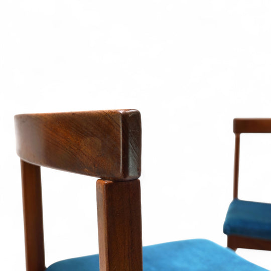 Asko Finland 4er Set Tectonia Esszimmerstühle von Jussi Peippo, 1960