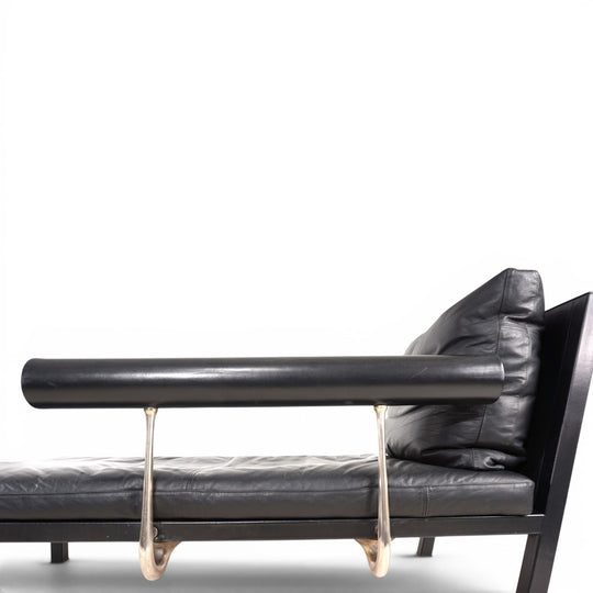 B&B Italia Baisity Leder Chaiselongue / Daybed von Antonio Citterio, 1980