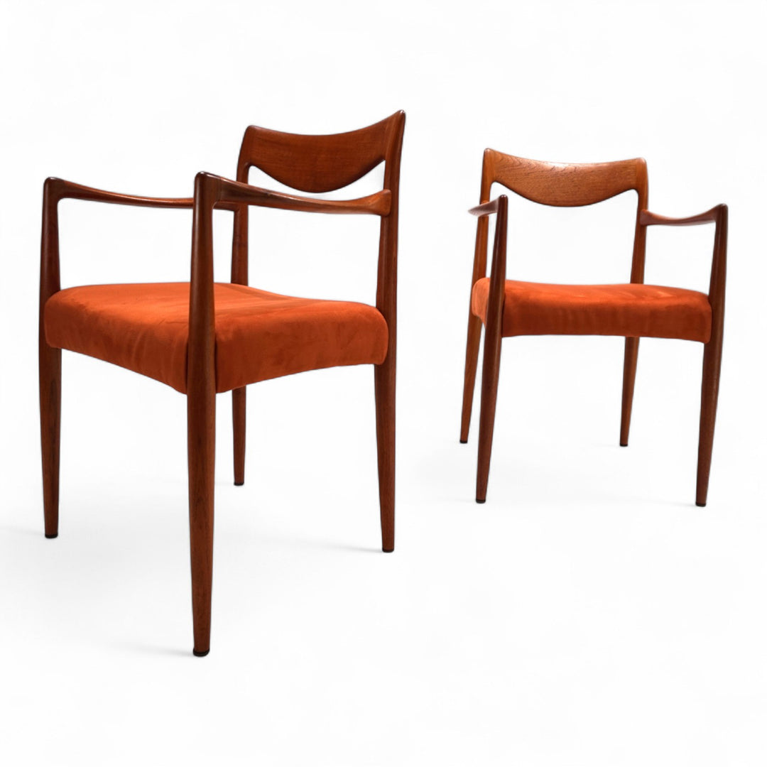 2er Set Gustav Bahus Bambi Teak Stühle von Rolf Rastad & Adolf Relling, 1960