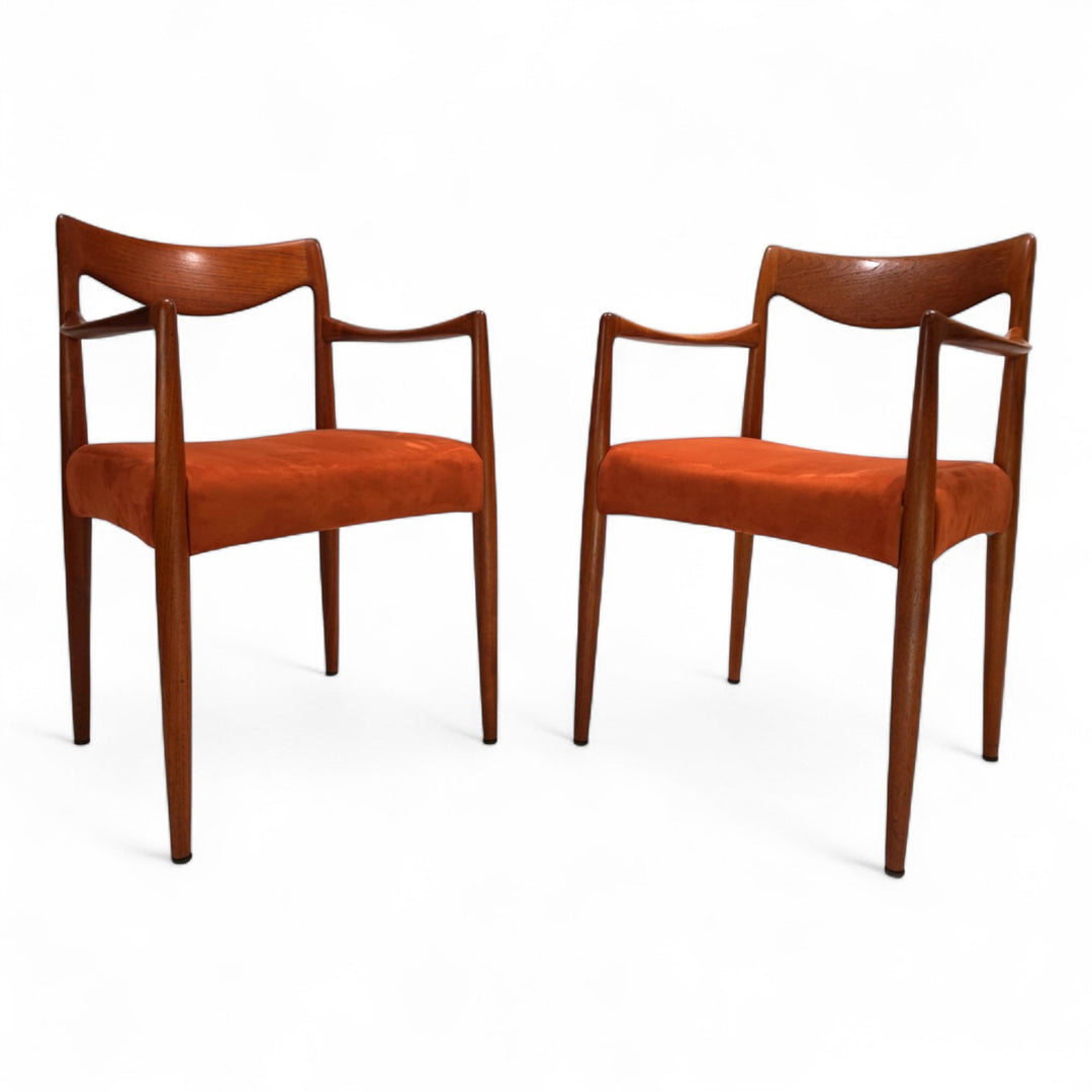 2er Set Gustav Bahus Bambi Teak Stühle von Rolf Rastad & Adolf Relling, 1960