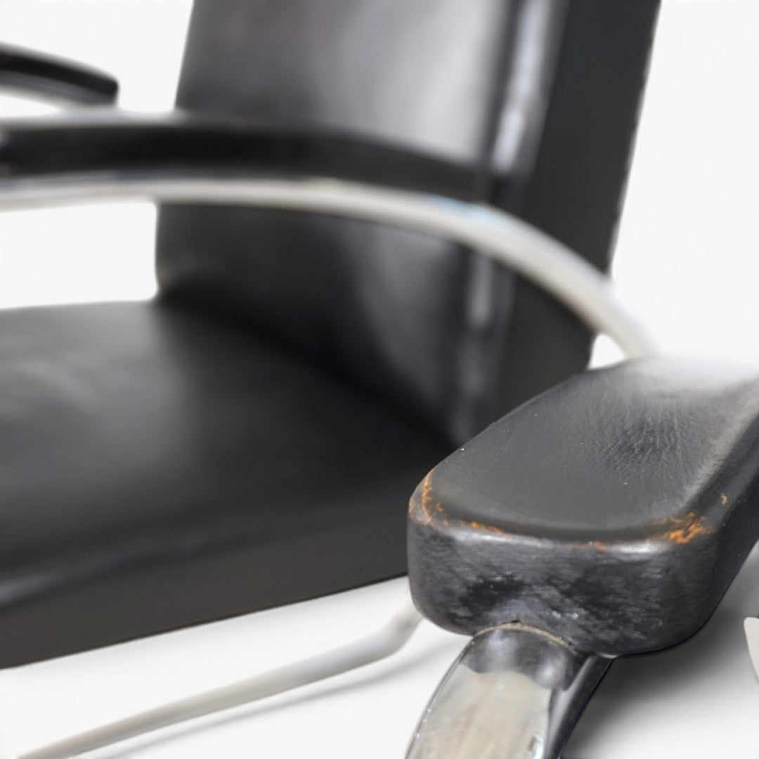2er Set Bauhaus Streamline Leder Stahlrohrsessel, 1930