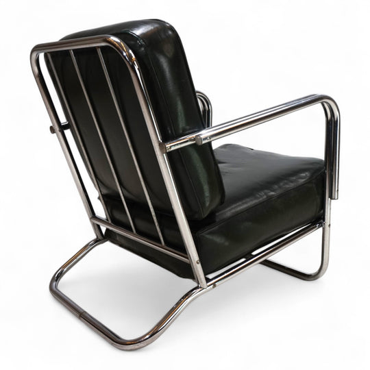 Art Deco Stahlrohr Sessel im Stil Gilbert Rhode Troy Sunshade, 1930