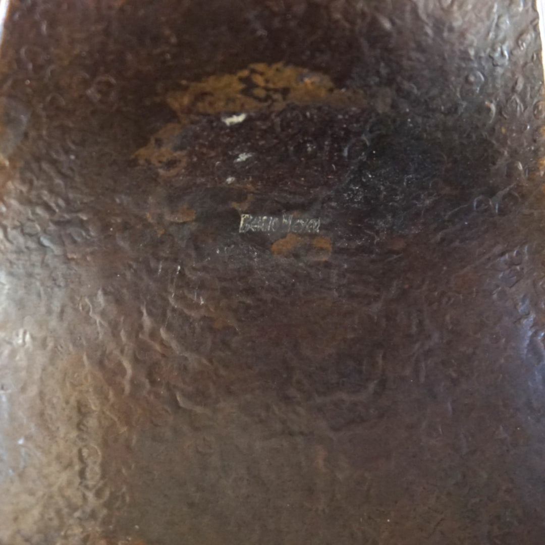 Skulpturaler Bronze Kerzenhalter Bauhaus von Benno Meyer, 1930