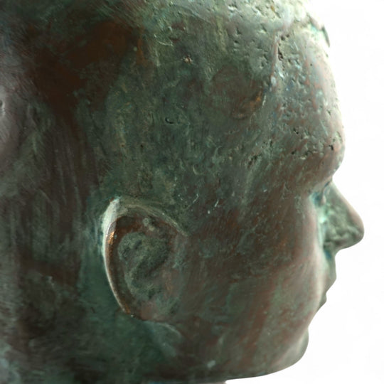 Skulptur Bronze Büsten Köpfe 2er Set auf Granitstelen von einem Schüler von Georg Kolbe, 1925