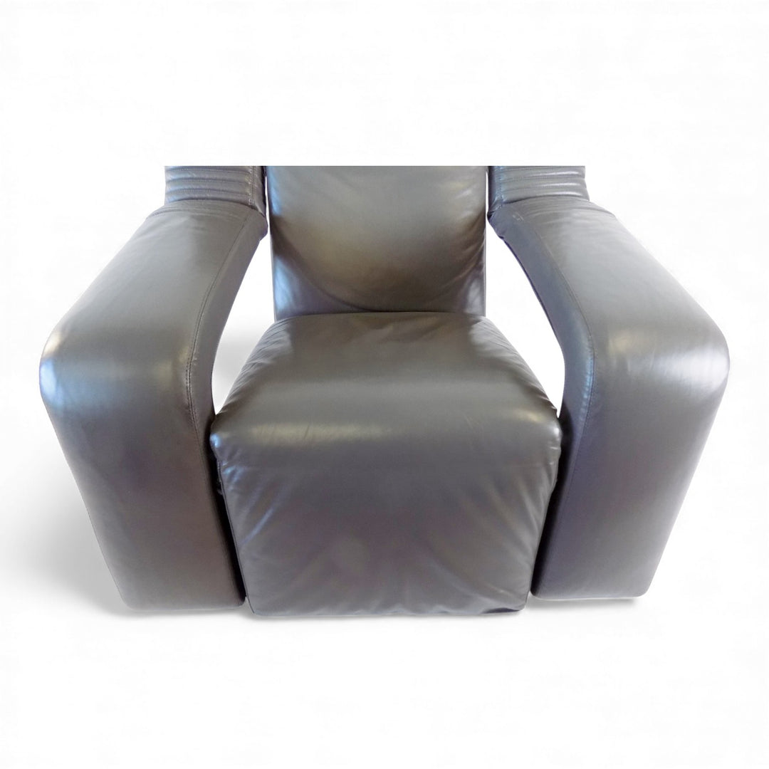 Brunati Kilkis Leder Loungesessel von Titina Ammanati und Giampiero Vitelli, 1980