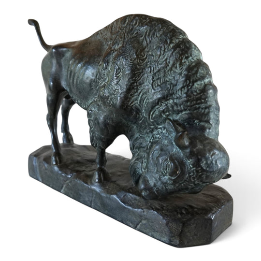 Ceramic Bull Sculpture by EJM, Germany, 1930