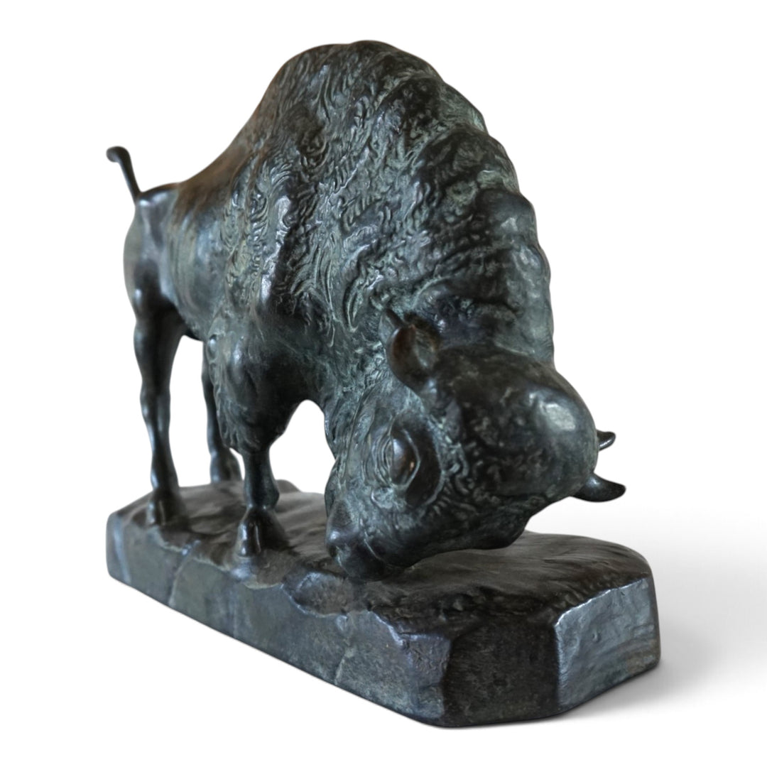 Ceramic Bull Sculpture by EJM, Germany, 1930