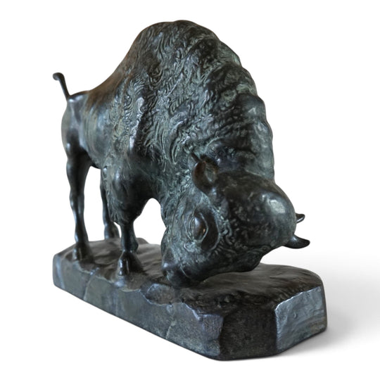 Ceramic Bull Sculpture by EJM, Germany, 1930