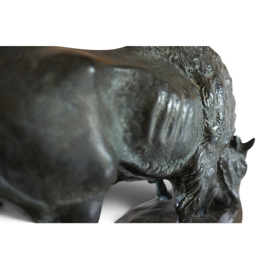 Ceramic Bull Sculpture by EJM, Germany, 1930
