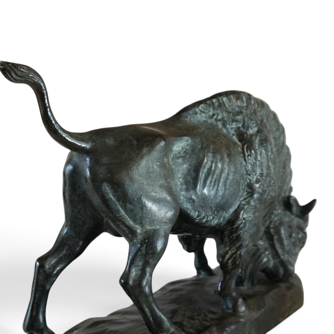 Ceramic Bull Sculpture by EJM, Germany, 1930
