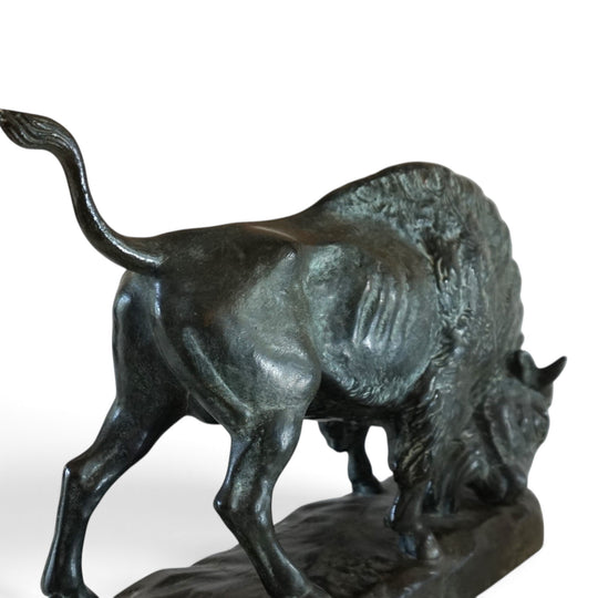 Ceramic Bull Sculpture by EJM, Germany, 1930