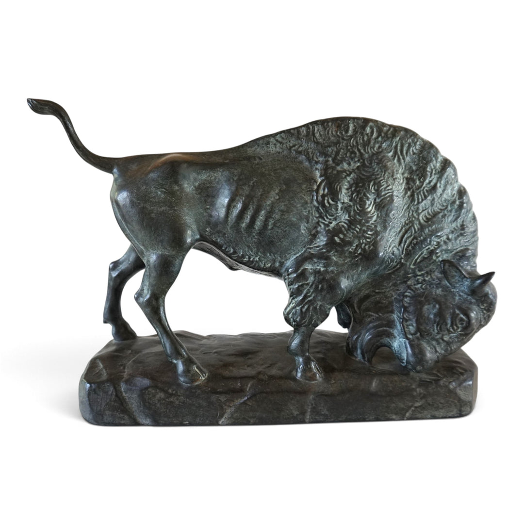 Ceramic Bull Sculpture by EJM, Germany, 1930