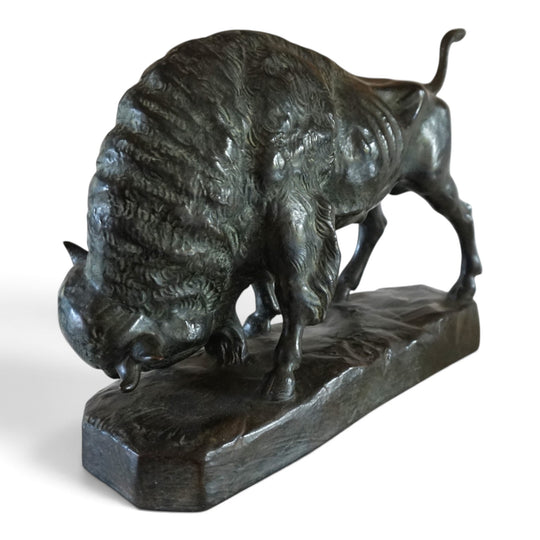 Ceramic Bull Sculpture by EJM, Germany, 1930