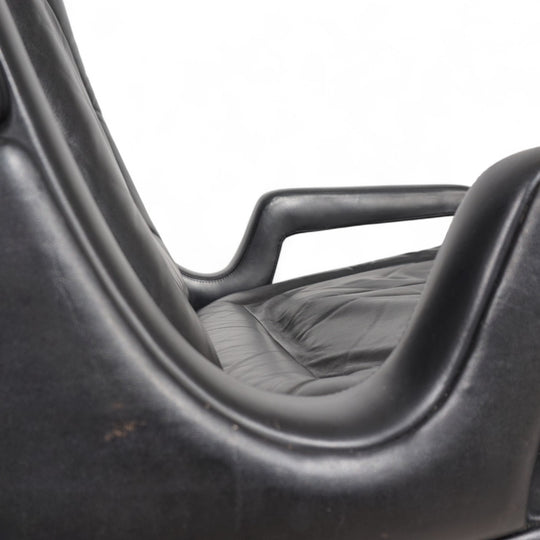 Carl Straub Leder Loungesessel,1960