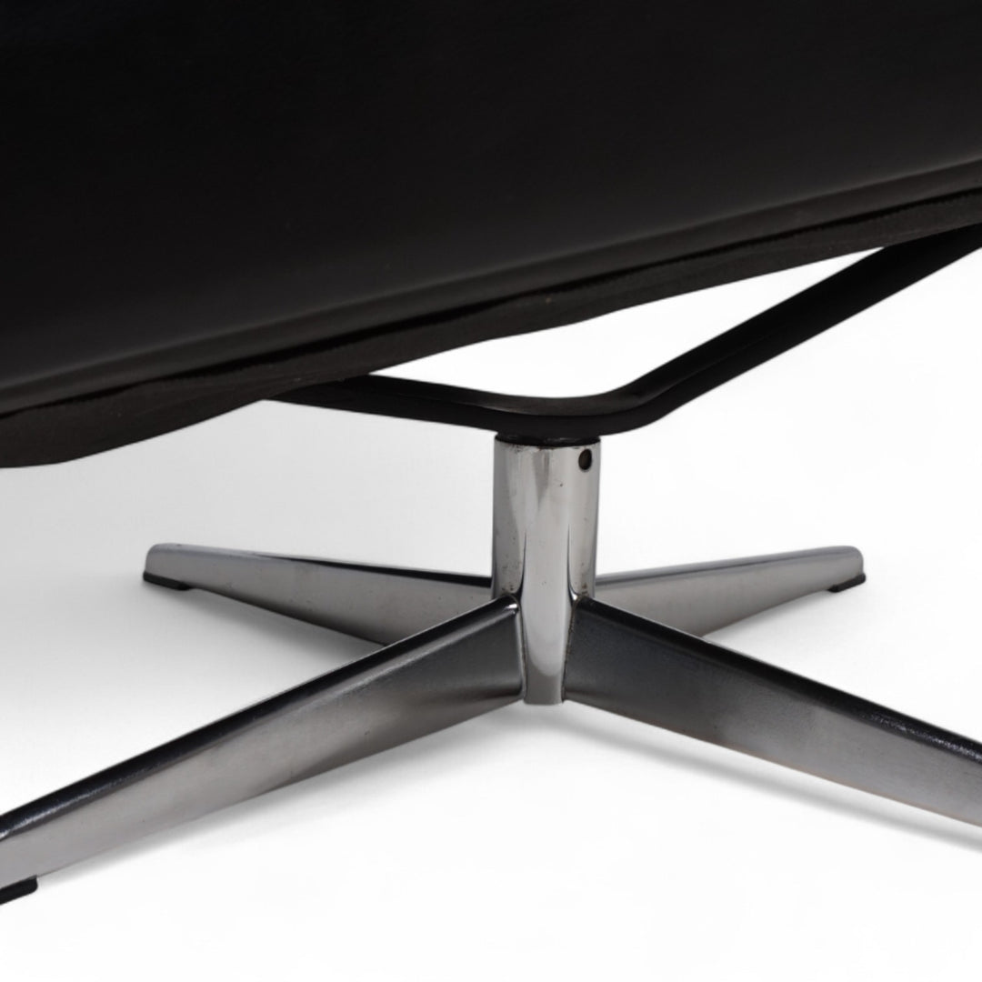 Carl Straub Leder Loungesessel,1960