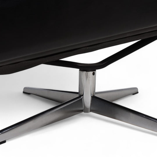 Carl Straub Leder Loungesessel,1960