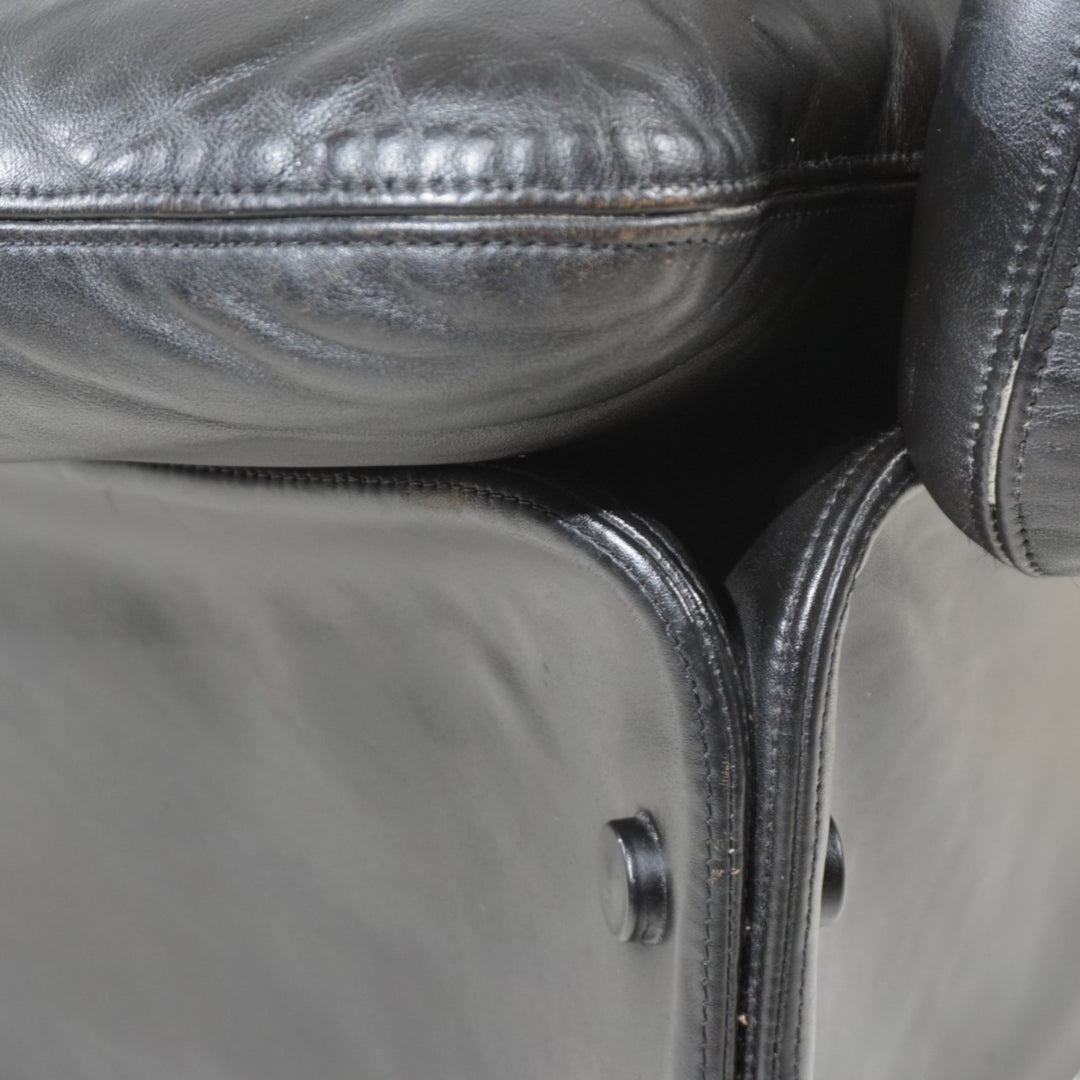 Carl Straub Leder Loungesessel, 1970