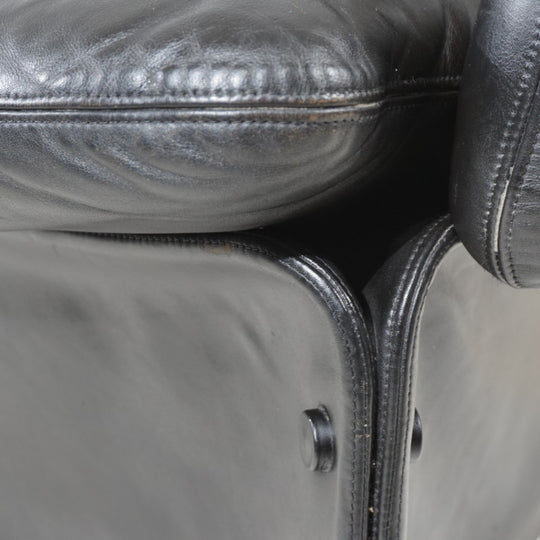 Carl Straub Leder Loungesessel, 1970