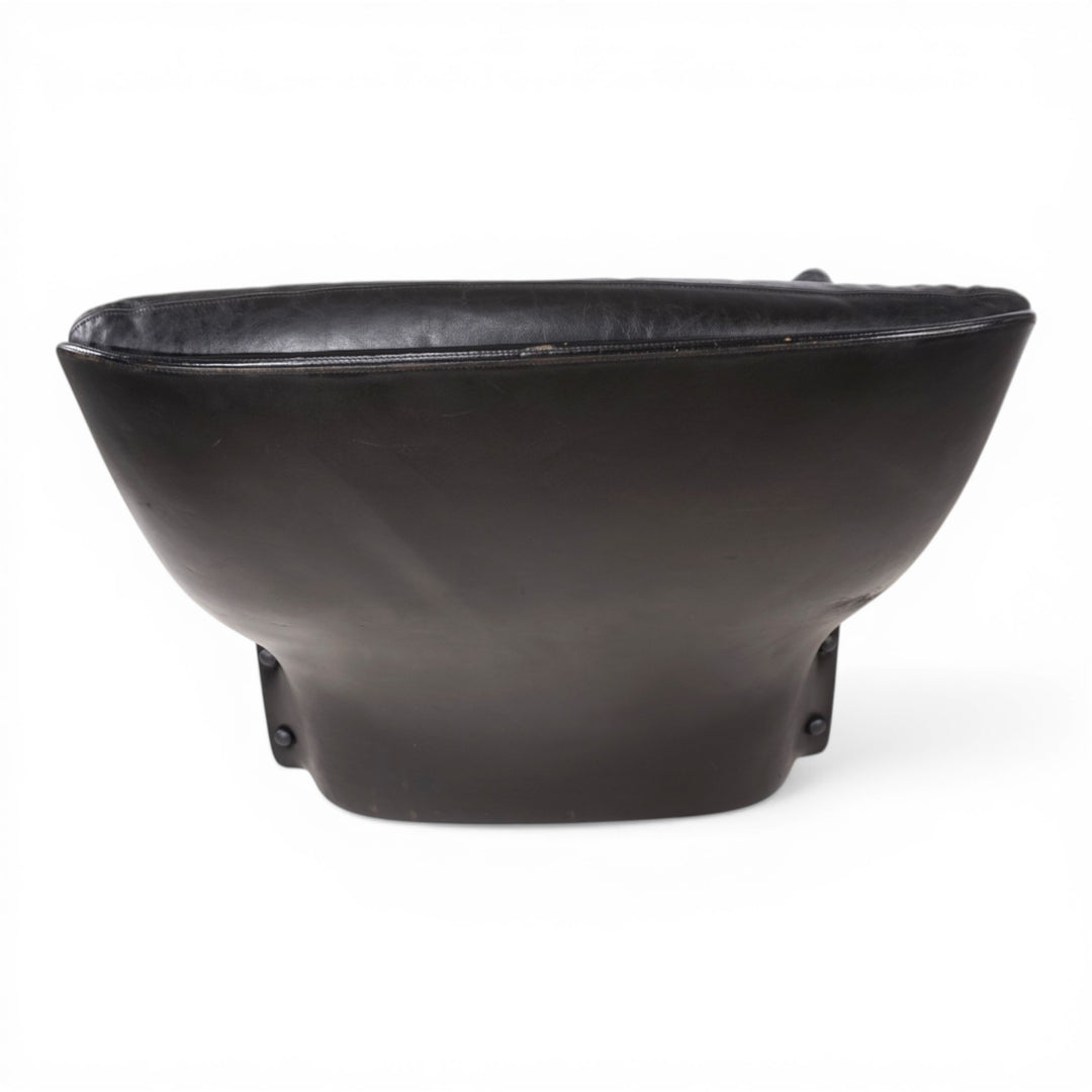 Carl Straub Leder Loungesessel, 1970