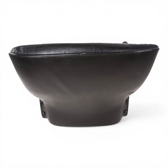 Carl Straub Leder Loungesessel, 1970