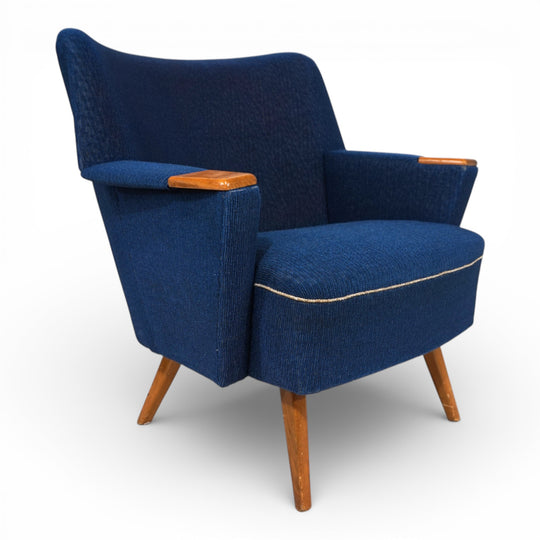 Cocktailsessel Blau MCM, 1950