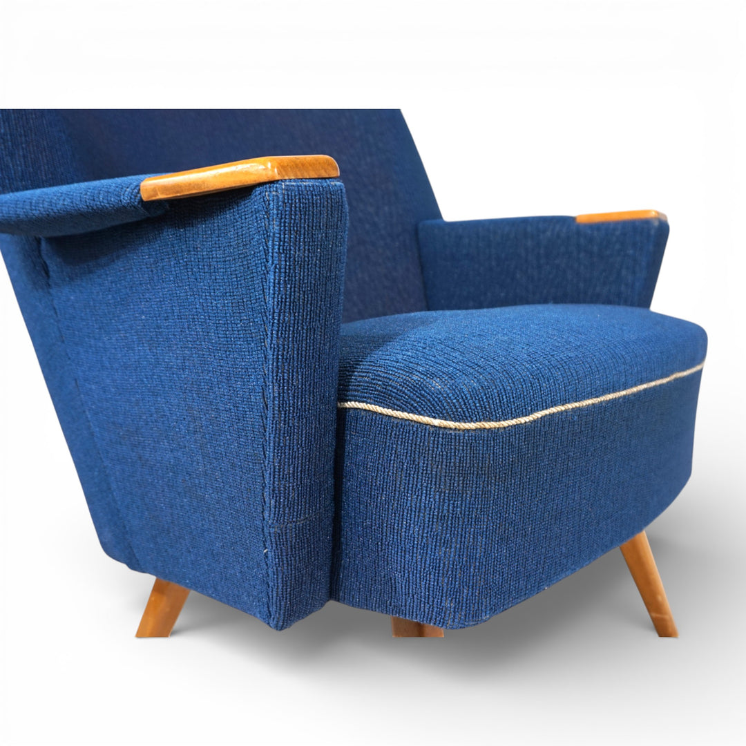 Cocktailsessel Blau MCM, 1950