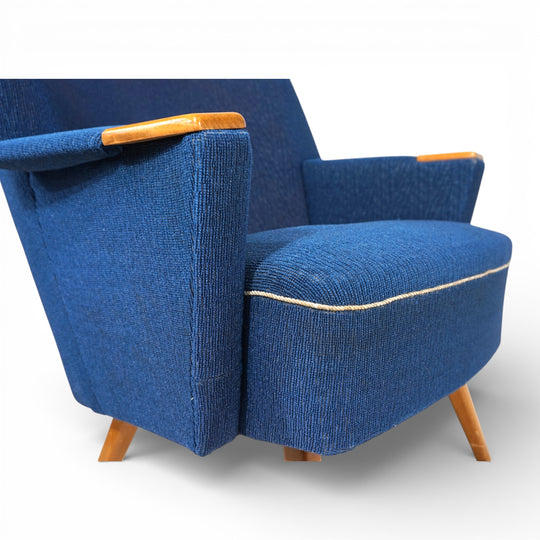 Cocktailsessel Blau MCM, 1950