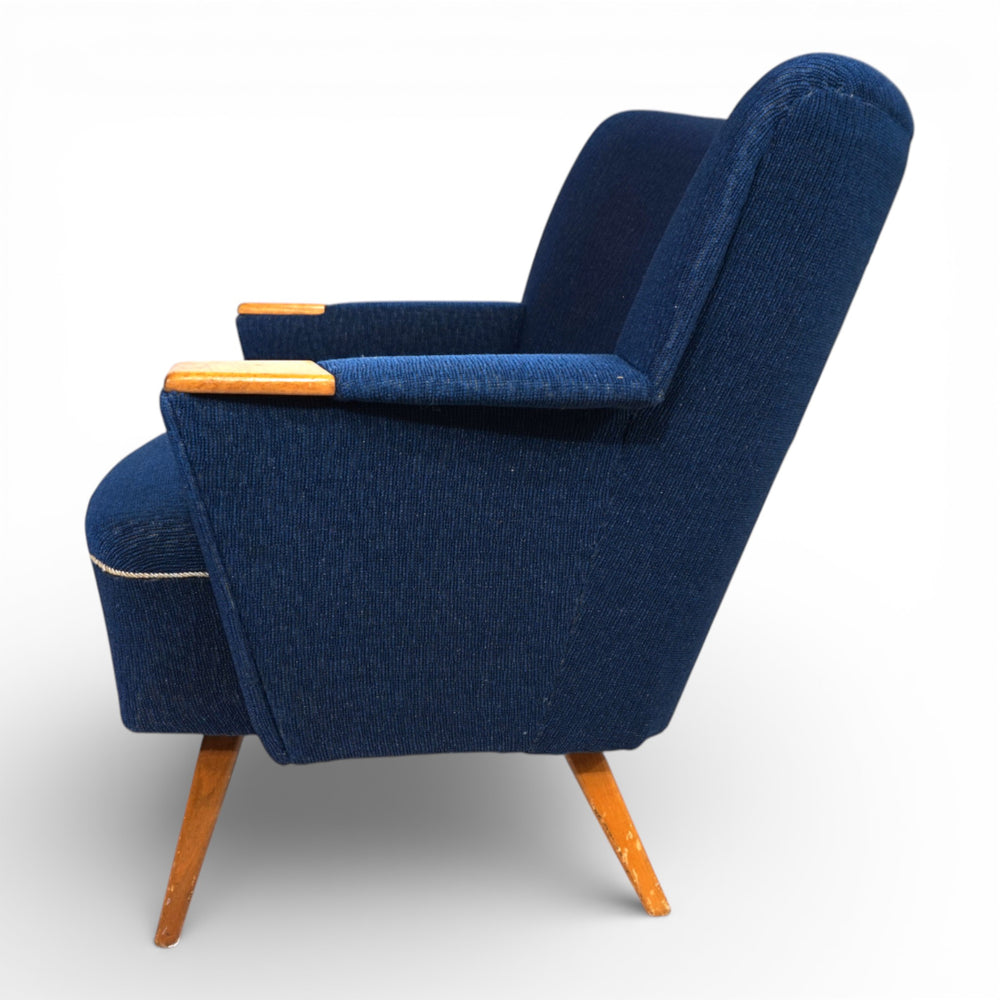 Cocktailsessel Blau MCM, 1950