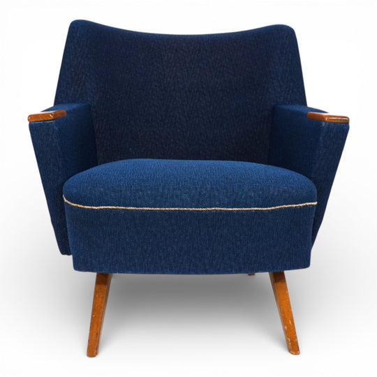 Cocktailsessel Blau MCM, 1950