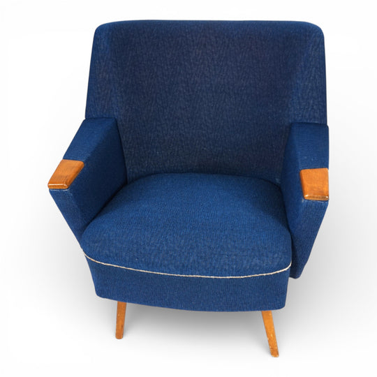 Cocktailsessel Blau MCM, 1950