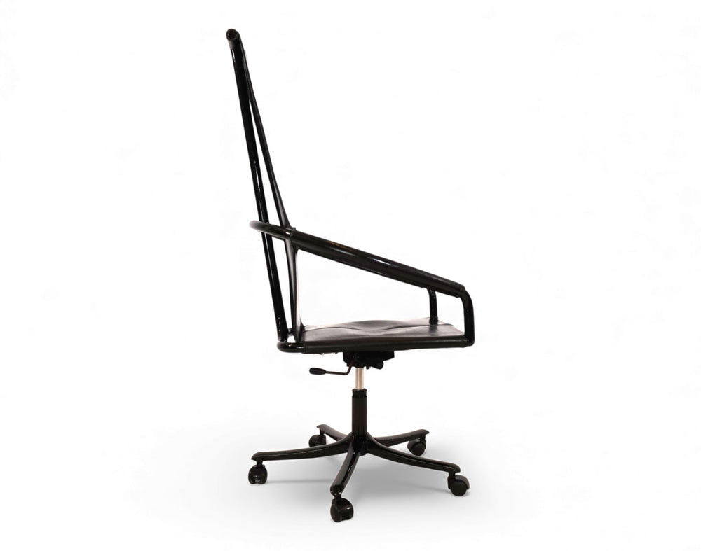 Cofemo Italy Leder Bürosessel, 1980