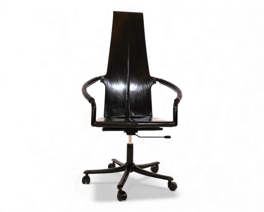 Cofemo Italy Leder Bürosessel, 1980