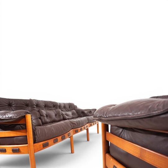 Sven Ellekaer 3-Seater Leather Sofa for Coja, 1960