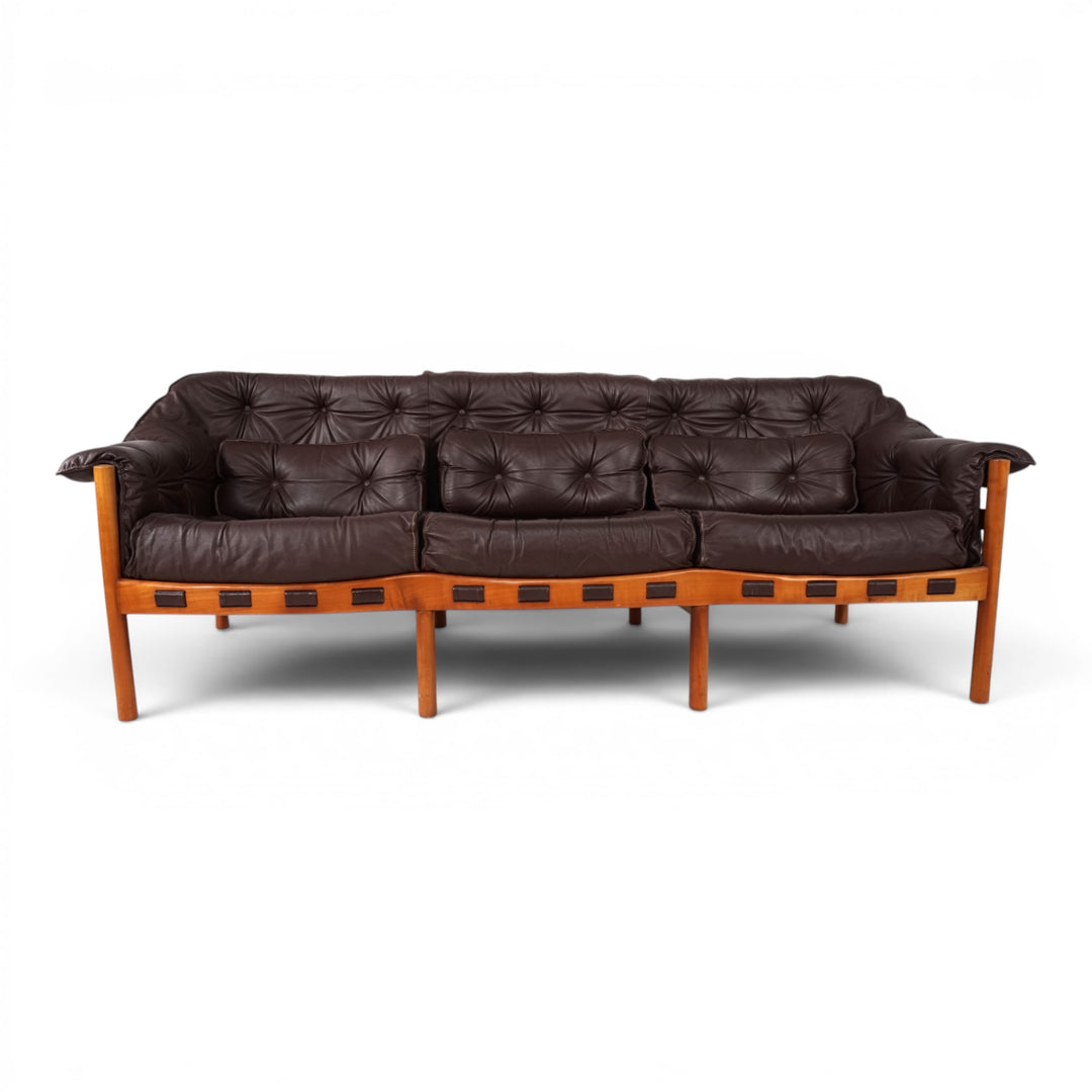 Sven Ellekaer 3-Seater Leather Sofa for Coja, 1960