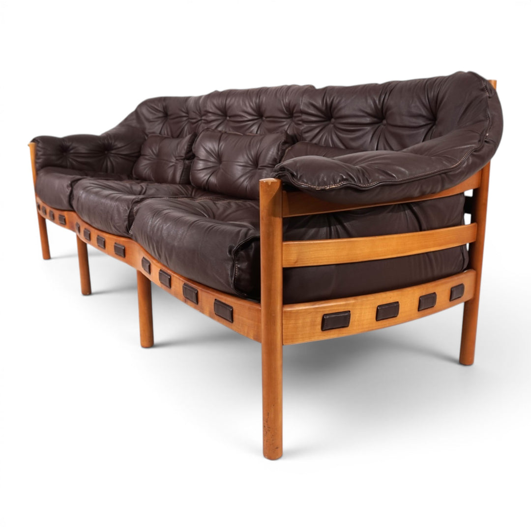Sven Ellekaer 3-Seater Leather Sofa for Coja, 1960