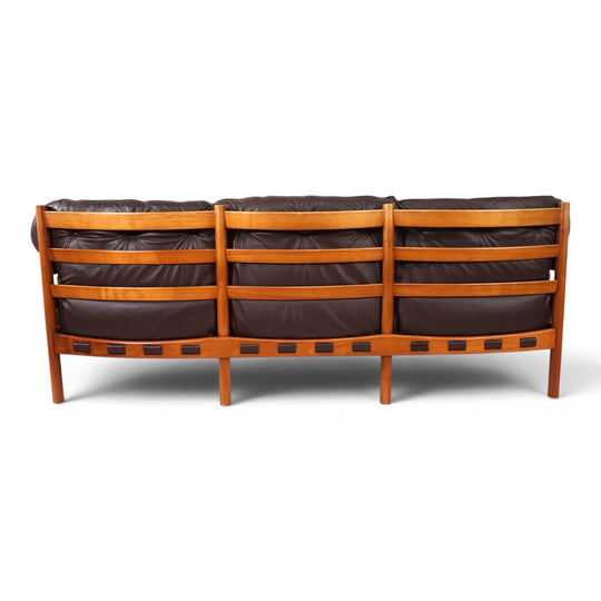 Sven Ellekaer 3-Seater Leather Sofa for Coja, 1960