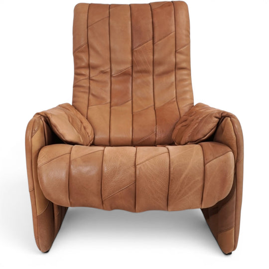 De Sede Ds 50 Büffelleder Patchwork Loungesessel mit Ottoman, 1970