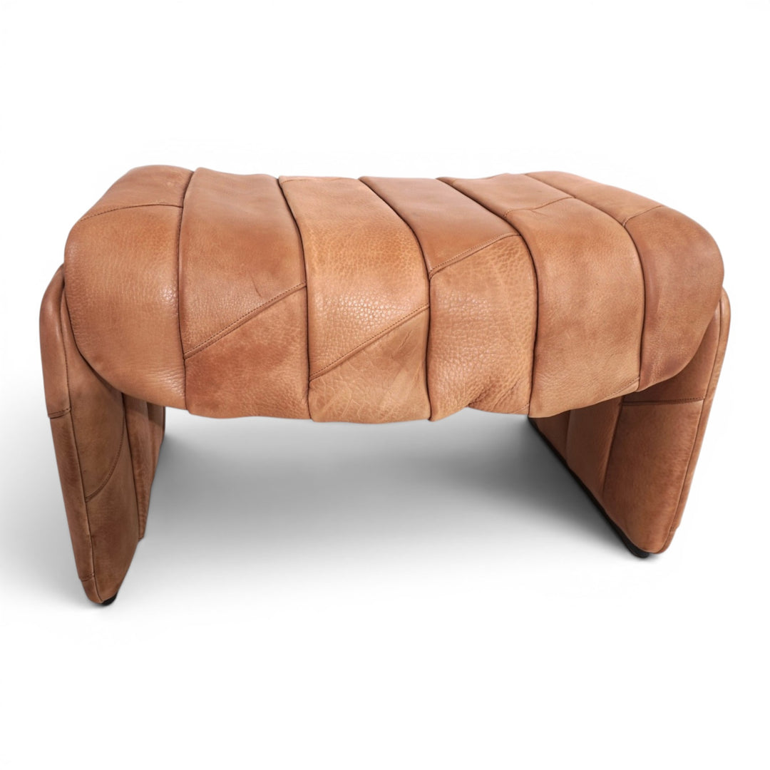 De Sede Ds 50 Büffelleder Patchwork Loungesessel mit Ottoman, 1970