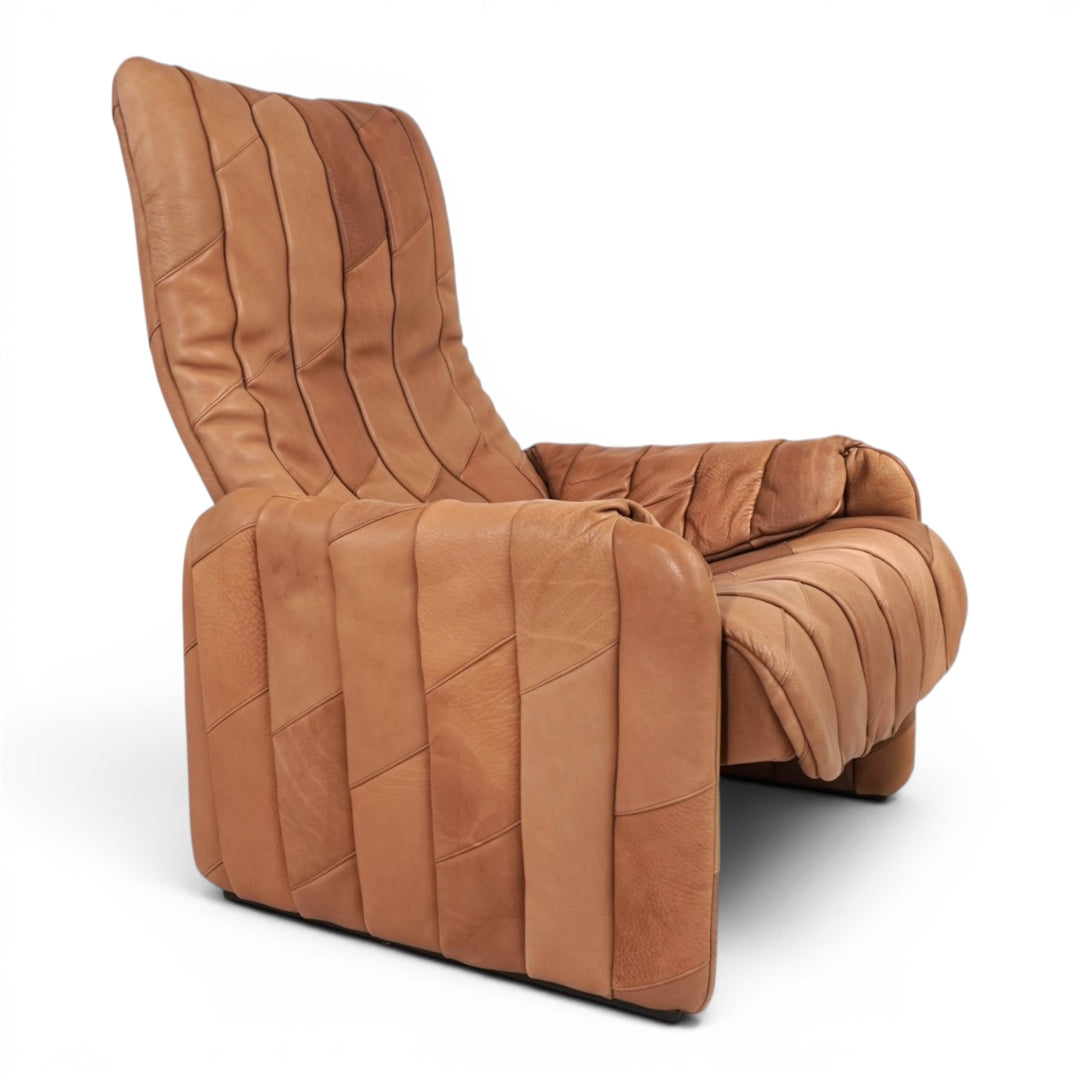 De Sede Ds 50 Büffelleder Patchwork Loungesessel mit Ottoman, 1970