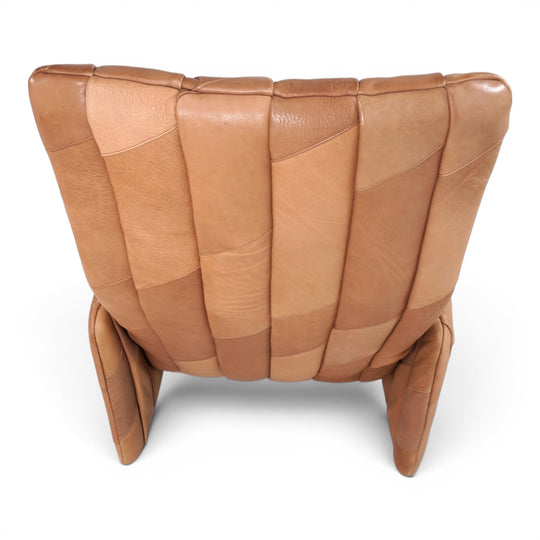 De Sede Ds 50 Büffelleder Patchwork Loungesessel mit Ottoman, 1970