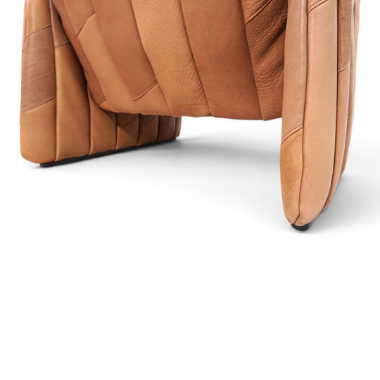 De Sede Ds 50 Büffelleder Patchwork Loungesessel mit Ottoman, 1970